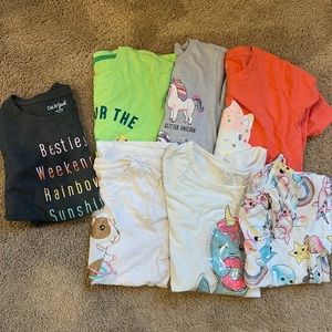 Lots of 7 girls short sleeve tee shirts
